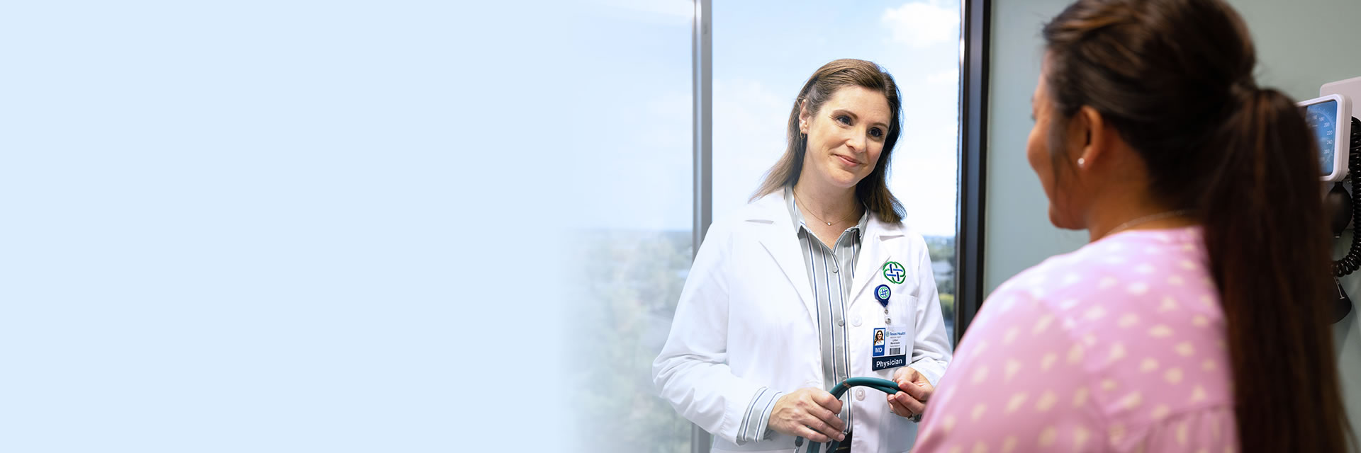 Doctor talking to patient