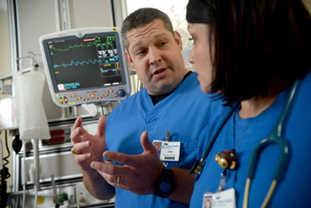 Two nurses discussing