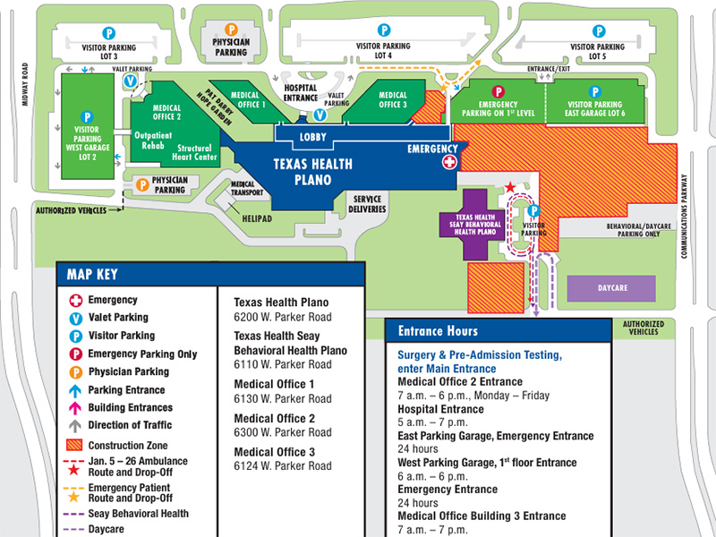 Texas Health Plano Campus Map