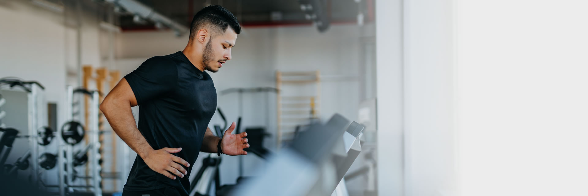 Man on treadmill