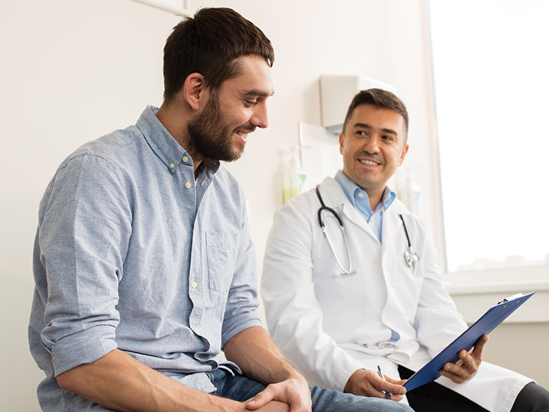 Man talking to his Doctor