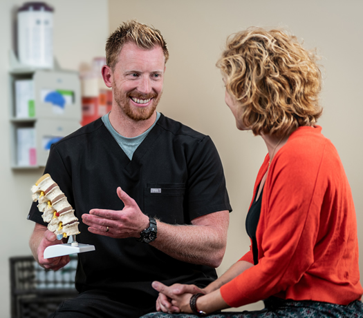 Pills can’t be thrown at every ailment, says Dr. Jon Koning. Chiropractic care, exercise and healthy eating are sometimes prescribed as part of a lifestyle change.