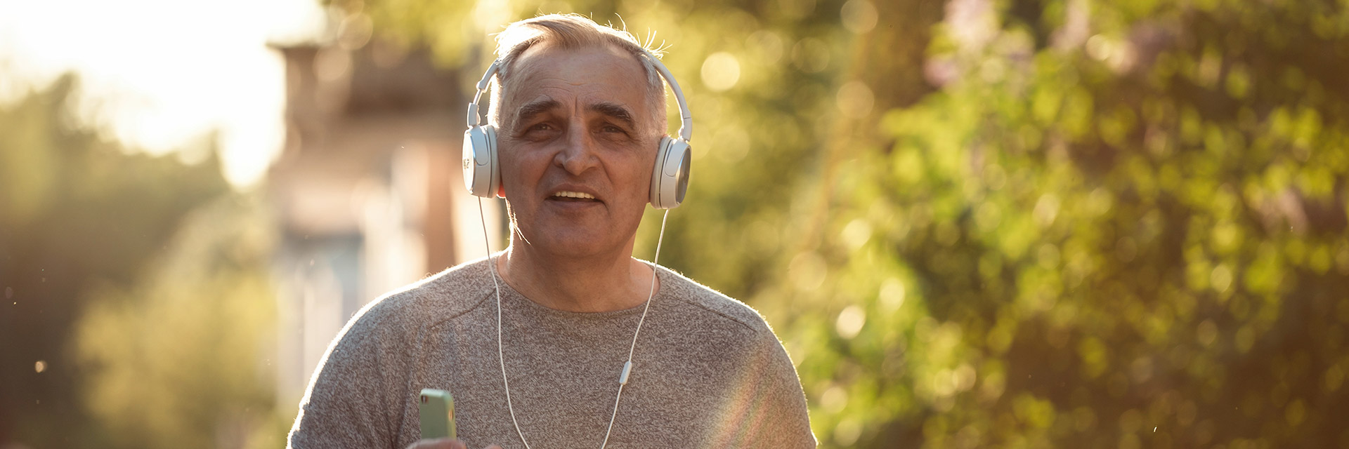 Man on headphones